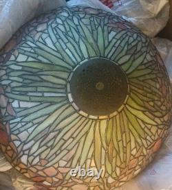 Tiffany Studio Stained Glass Lamp Reproduction By Dale Tiffany