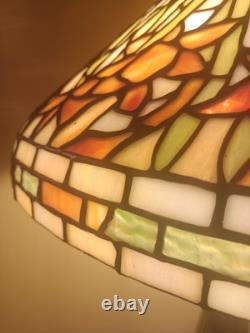 Tiffany Studio Stained Glass Lamp Reproduction By Dale Tiffany