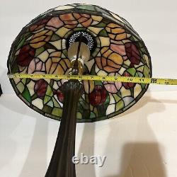 Tiffany Studios Reproduction Stained Glass Lamp Tulip Floral Pattern 20 T