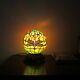 Tiffany Style 1 Bulb Globe Dragonfly Stained Glass Desk Table Lamp