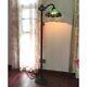 Tiffany Style 1 Bulb Victorian Stained Glass Floor Lamp 13 Shade Bronze Base