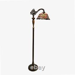 Tiffany Style 1 Bulb Victorian Style Reading Stained Glass Floor Lamp 12 Shade