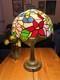 Tiffany Style 14 Tall Lamp Domed Stained Glass Hummingbird Floral Brand New