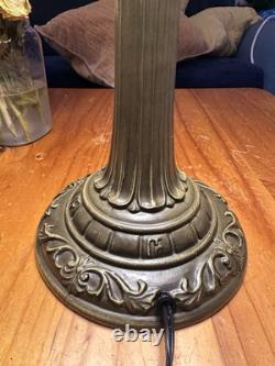 Tiffany Style 14 Tall Lamp Domed Stained Glass Hummingbird Floral Brand New