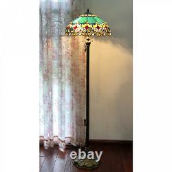 Tiffany Style 2-light Antique Victorian Style Stained Glass Floor Lamp