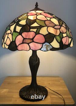 Tiffany Style 21.5 Table Lamp With Hummingbird Stained Glass 16 Shade Read