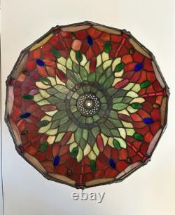 Tiffany Style 23 Tall Table Lamp Stained Glass Dragonfly Design