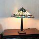 Tiffany Style 24 Tall Mission Design Stained Glass Table Lamp 16 Shade 2 Bulb