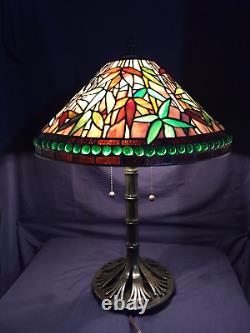 Tiffany Style 25 Inch Bamboo Design Stained Glass Table Lamp By Quoizel Lighting