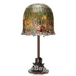 Tiffany Style 29 Tall Pond Lily Table Lamp Pull Chain 15 Shade Lily Pad Base