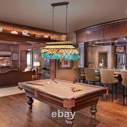 Tiffany Style 3-Light Stained Glass Pool Table Chandelier for Dining & Kitchen