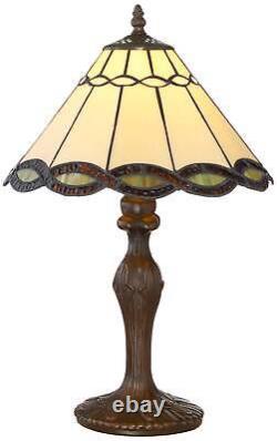 Tiffany Style Accent Table Lamp 18 1/2 Bronze Woven Glass for Bedroom Bedside