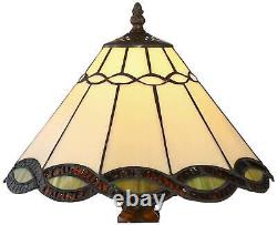 Tiffany Style Accent Table Lamp 18 1/2 Bronze Woven Glass for Bedroom Bedside