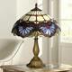 Tiffany Style Accent Table Lamp Heart Motif Stained Glass Shade For Living Room