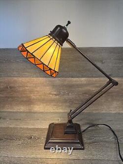 Tiffany Style Adjustable Arm Desk Lamp 24 Arm