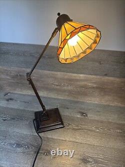 Tiffany Style Adjustable Arm Desk Lamp 24 Arm