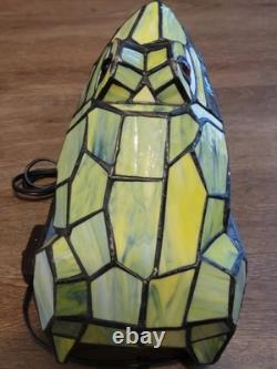 Tiffany-Style Animal Green Stained Glass Frog Accent Lamp Beautiful Works Tested