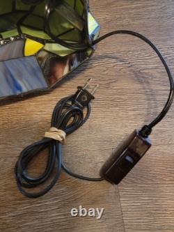 Tiffany-Style Animal Green Stained Glass Frog Accent Lamp Beautiful Works Tested