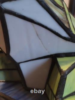 Tiffany-Style Animal Green Stained Glass Frog Accent Lamp Beautiful Works Tested