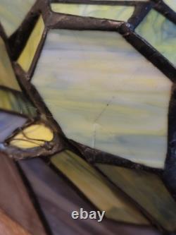 Tiffany-Style Animal Green Stained Glass Frog Accent Lamp Beautiful Works Tested