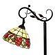 Tiffany Style Arched Floor Lamp Victorian Rose Stained Glass Home Decor Lighting