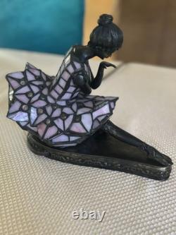 Tiffany-Style Ballerina Mosaic Stained Glass Accent Lamp Rare Design By UL'08