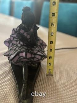 Tiffany-Style Ballerina Mosaic Stained Glass Accent Lamp Rare Design By UL'08