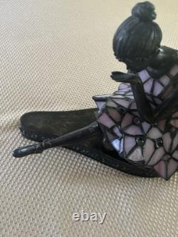 Tiffany-Style Ballerina Mosaic Stained Glass Accent Lamp Rare Design By UL'08