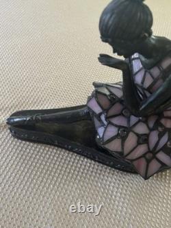 Tiffany-Style Ballerina Mosaic Stained Glass Accent Lamp Rare Design By UL'08