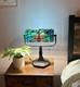 Tiffany Style Bankers Table Lamp Stained Glass Dragonfly Desk Bedside Light