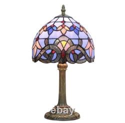 Tiffany Style Baroque Stained Glass Table Lamp Vintage Bedside Light Home Decor