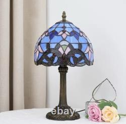 Tiffany Style Baroque Stained Glass Table Lamp Vintage Bedside Light Home Decor