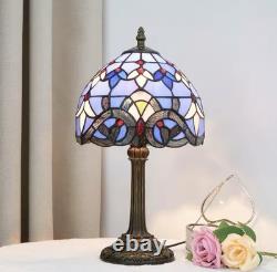 Tiffany Style Baroque Stained Glass Table Lamp Vintage Bedside Light Home Decor