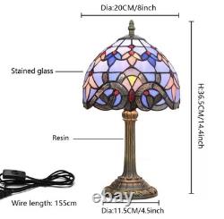Tiffany Style Baroque Stained Glass Table Lamp Vintage Bedside Light Home Decor