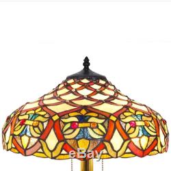 Tiffany Style Baroque Theme Stained Glass Floor Lamp