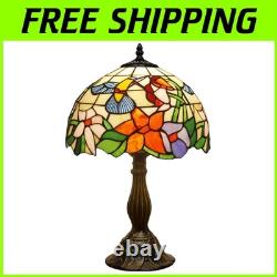 Tiffany Style Bedside Table Lamp with Hummingbird Shade