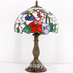 Tiffany Style Bedside Table Lamp with Hummingbird Shade