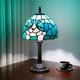 Tiffany Style Blue Cat Stained Glass Table Lamp Small Bedside Night Light 14