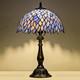 Tiffany Style Blue Purple Wisteria Stained Glass Table Lamp 18 Bedside Light