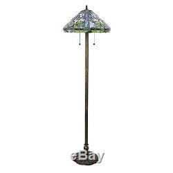 Tiffany Style Calla Lily Floor Lamp Handcrafted 18 Shade