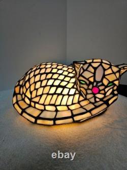 Tiffany Style Cat Lamp Home Lighting Decorate Night Light