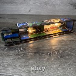 Tiffany Style Christmas Train Stained Glass Accent Table Lamp Night Light 14