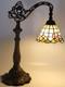 Tiffany Style Daffodil Stained Glass Bridge Arm Table/desk Art Deco Lamp