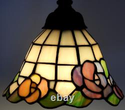 Tiffany Style Daffodil Stained Glass Bridge Arm Table/Desk Art Deco Lamp