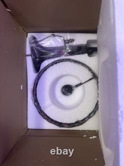 Tiffany-Style Domed Stained Glass Rose Lamp 14 Tall, Brand New