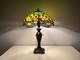 Tiffany Style Dragonfly Crystal Bead Pattern Stained Glass Table Lamp 61 Cm Tall