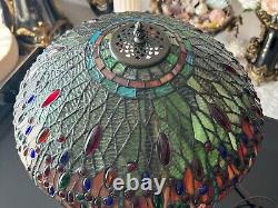 Tiffany Style Dragonfly Green Table Lamp WithIlluminated Base 18 Shade