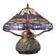 Tiffany Style Dragonfly Lamp Cut Stained Glass Reading Table Desk Mosaic Base