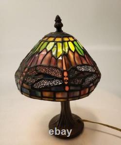 Tiffany Style Dragonfly STAINED GLASS Table Lamp