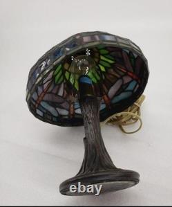 Tiffany Style Dragonfly STAINED GLASS Table Lamp